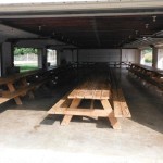 The Pavilion offers plenty of tables for large groups 